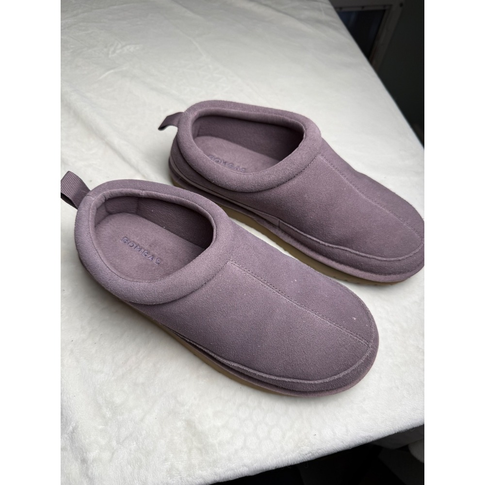 Bombas Friday Slide Slippers Purple Mauve Suede Fleece Lined Women Size 9